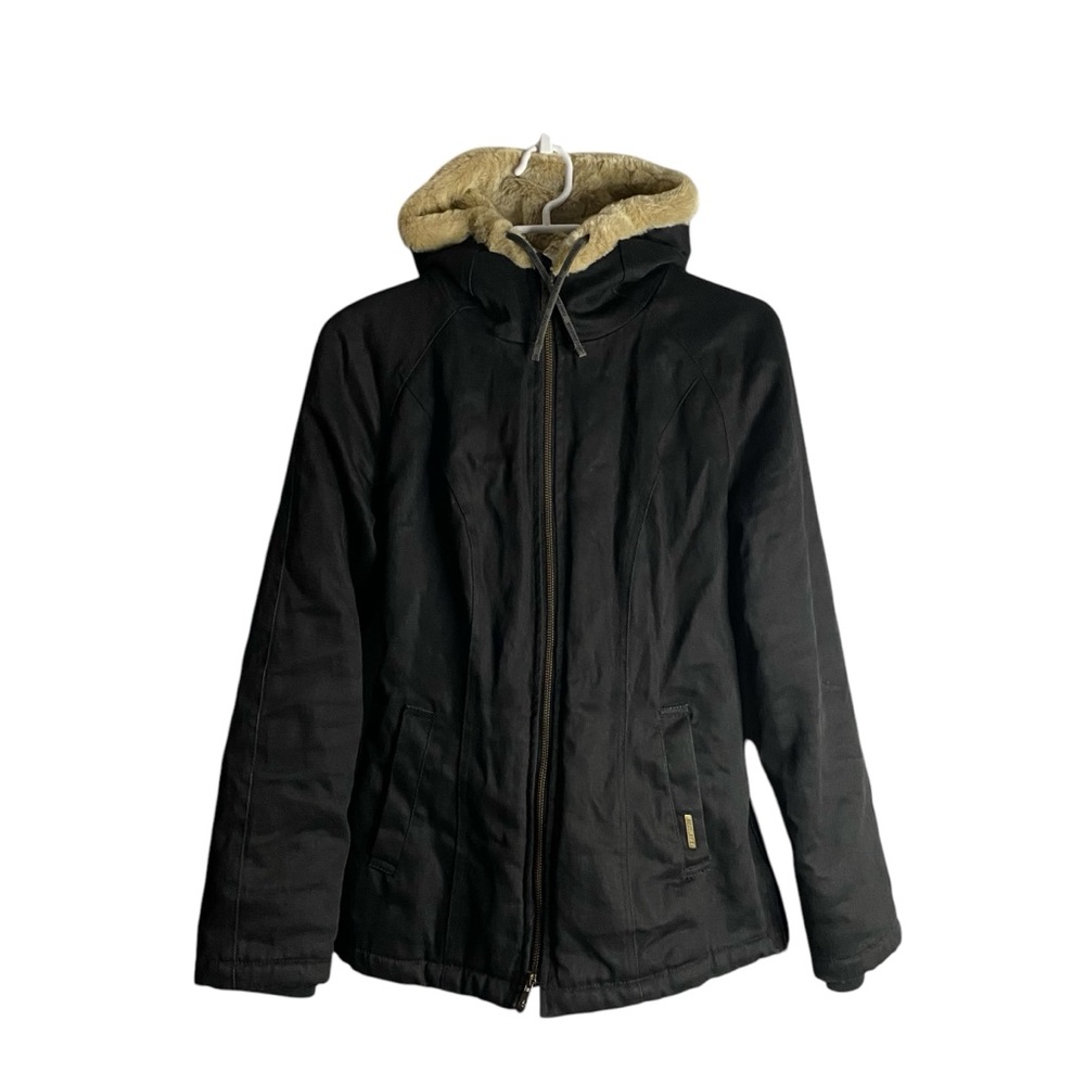 Hemp Hoodlamb Women's Black Full Zip Winter Hooded Jacket